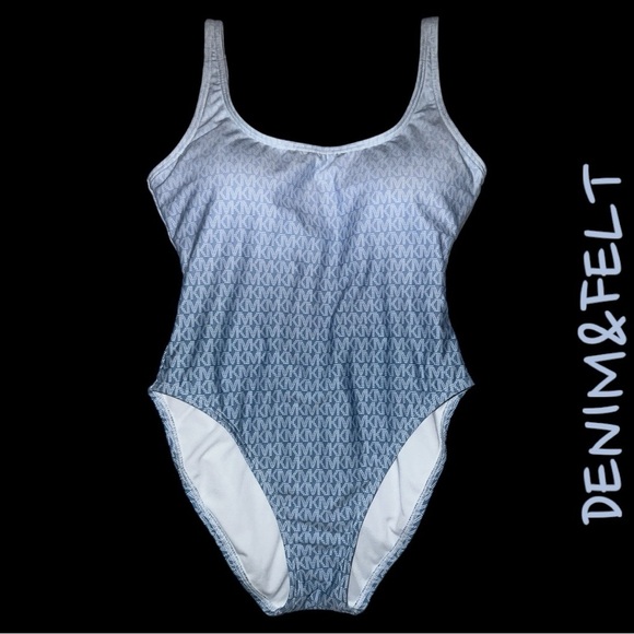 Michael Kors Scoopback Ombré Logo One Piece Swimsuit | NEW/NWT!!🌊☀️🏖️☀️🌊 - Picture 1 of 7